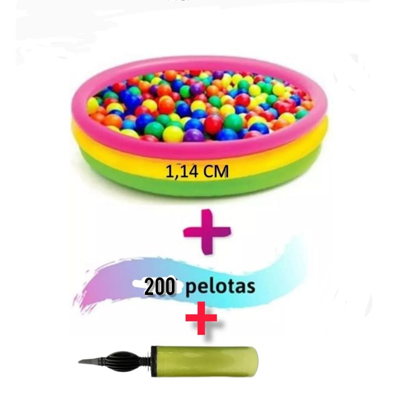 INTEX - PISCINA 114CM X 25CM INTEX + 200 PELOTAS + INFLADOR