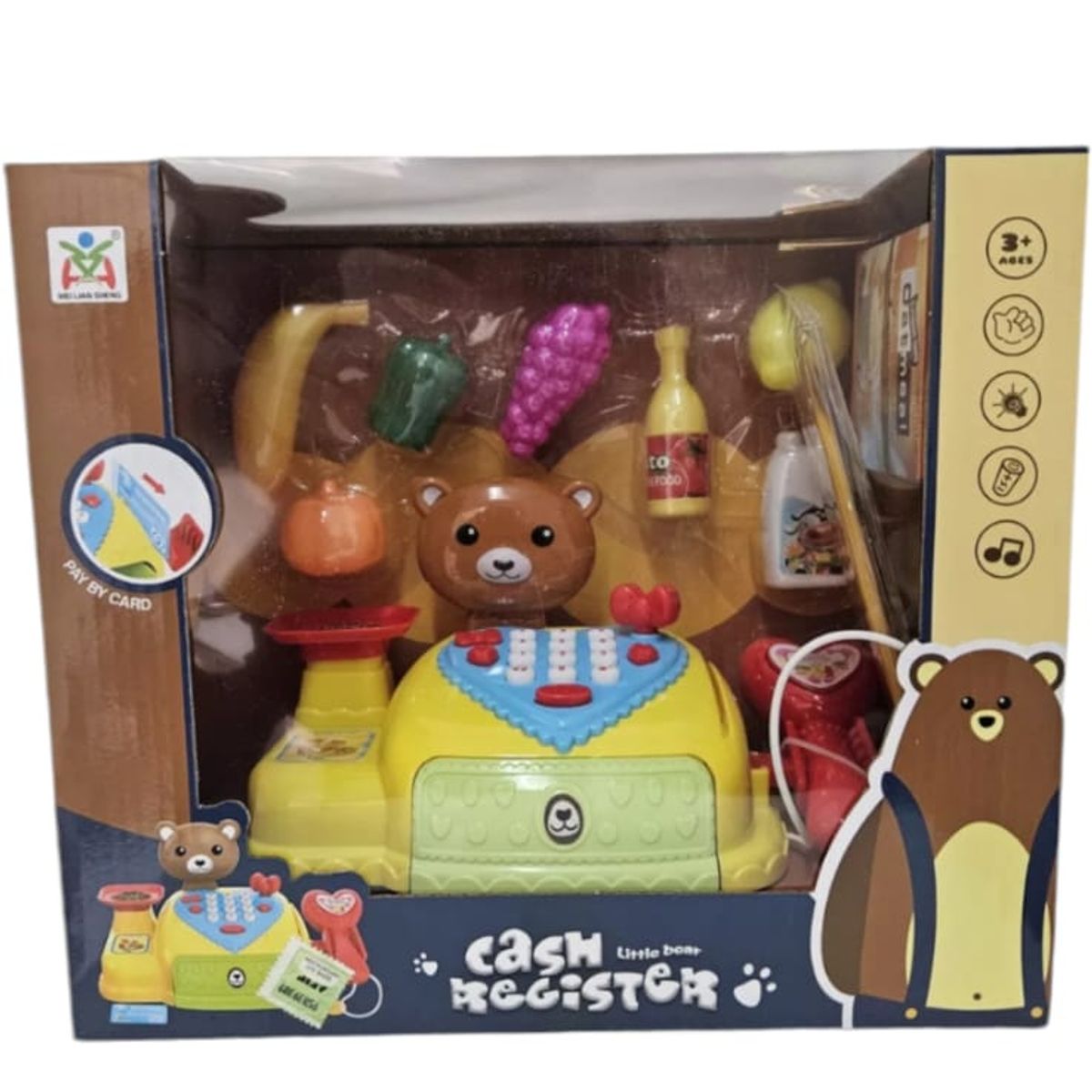 GENERICO - Caja Registradora Oso Infantil Con Accesorios y Sonido