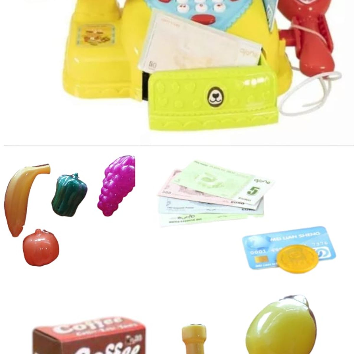GENERICO - Caja Registradora Oso Infantil Con Accesorios y Sonido