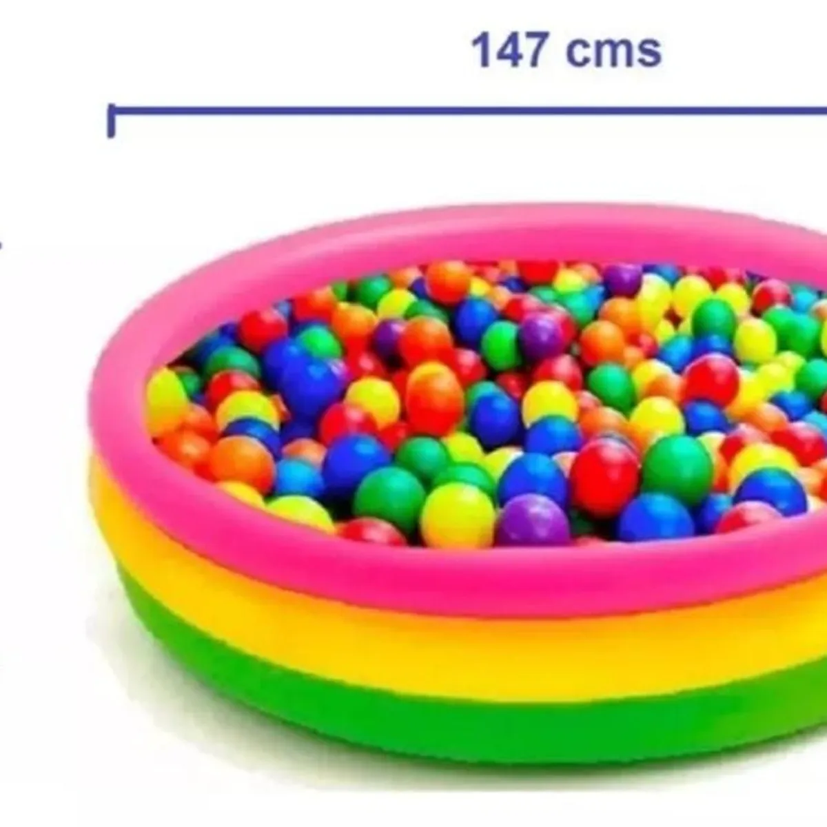INTEX - Piscina Inflable 147cm X 33cm + 300 Pelotas + Inflador