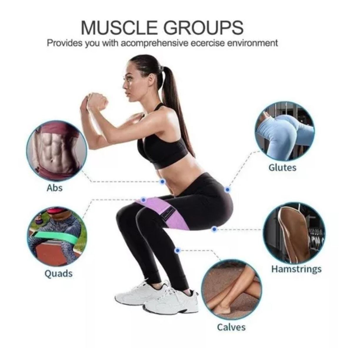 GENERICO - Banda Elástica Fitness Set Por 3 - Resistencia