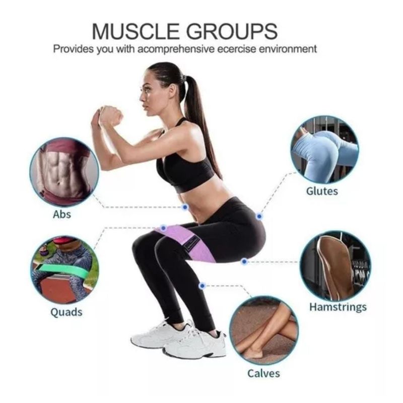 GENERICO - Banda Elástica Fitness Set Por 3 - Resistencia