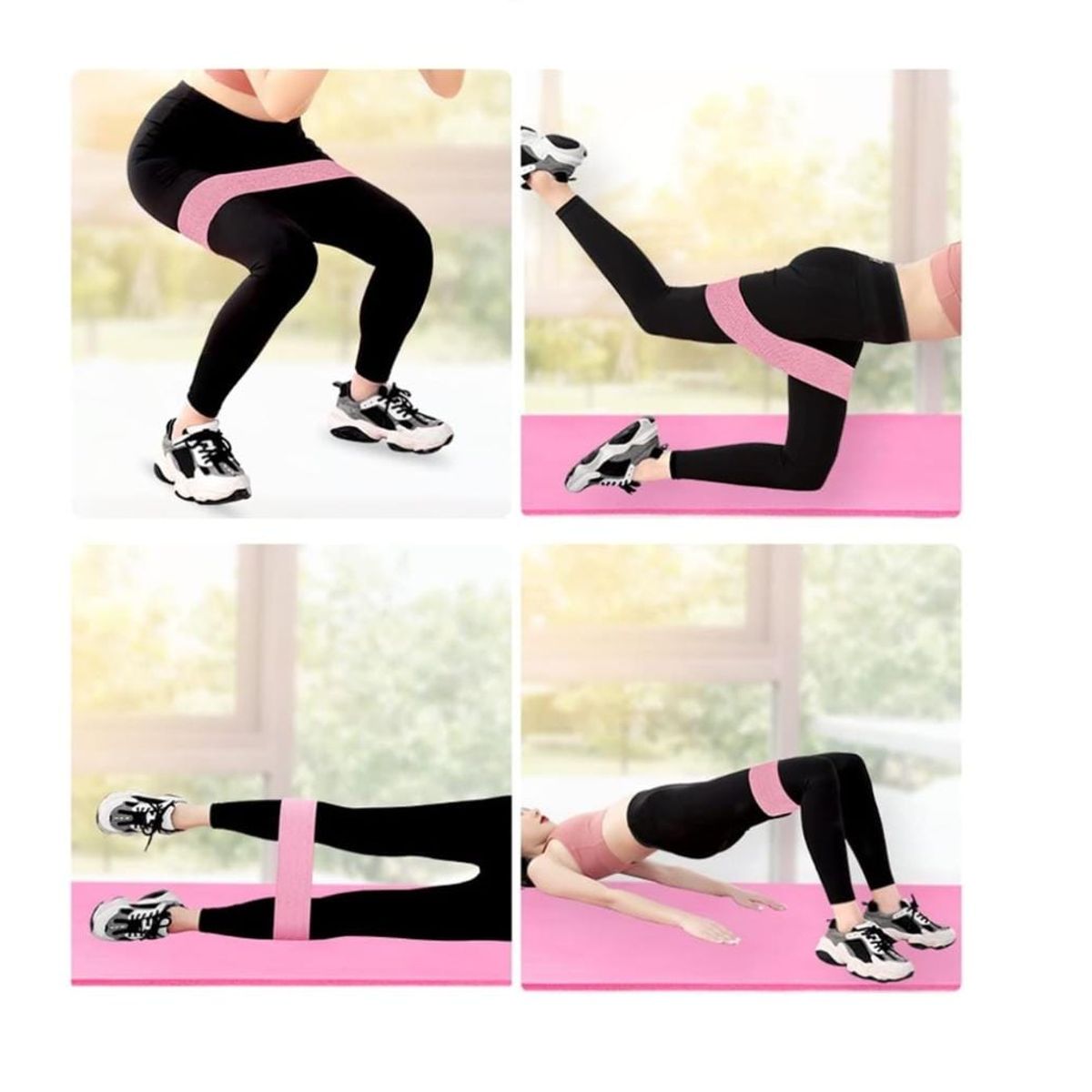 GENERICO - Banda Elástica Fitness Set Por 3 - Resistencia