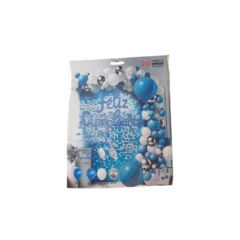 GENERICO - Arco Decorativo Azul Rey De 70pcs Para Cumpleaños