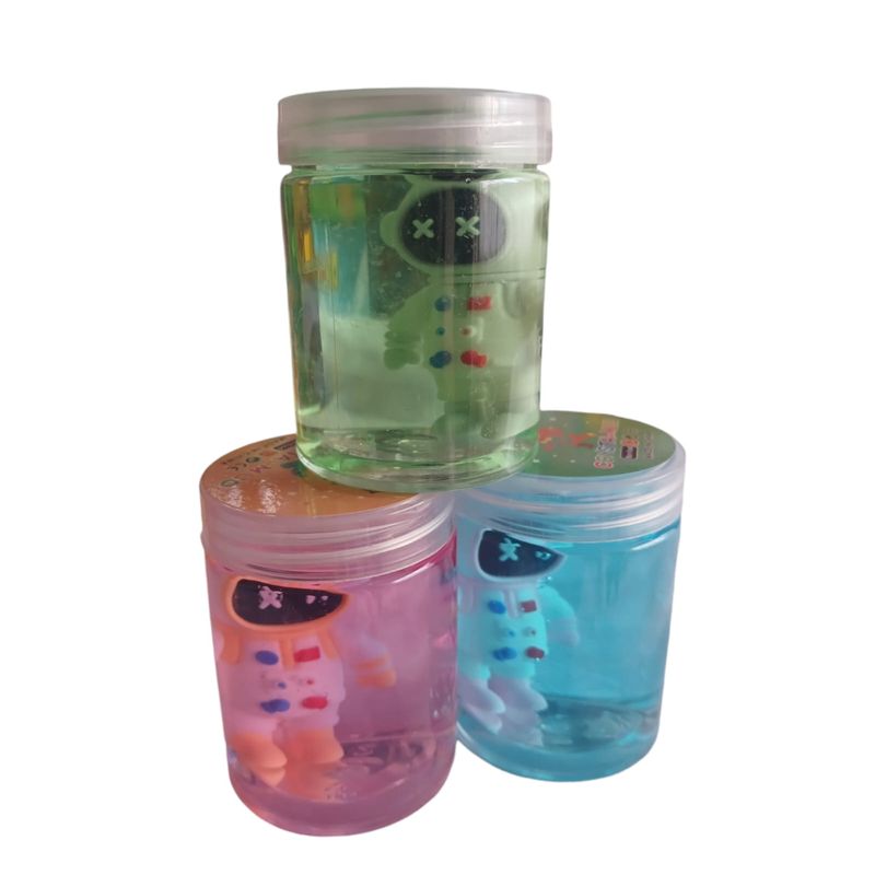 GENERICO - Caja De Slime X12 Para Niñas Con Muñeco Astronauta Pastel