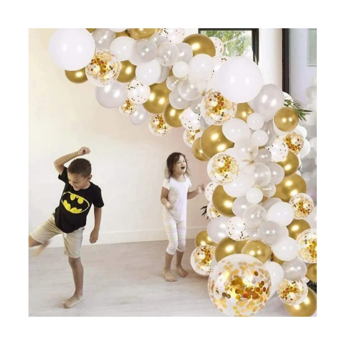 GENERICO - Kit Arco Plateado Dorado Elegante De 72 Pcs Fiestas Inolvidables