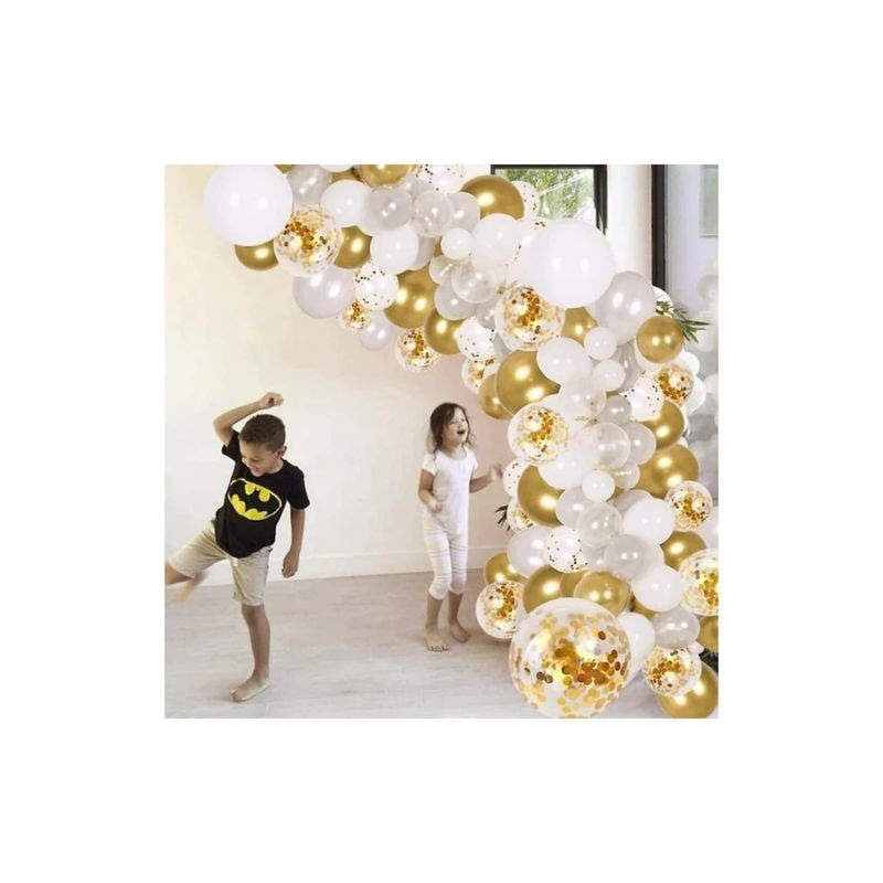 GENERICO - Kit Arco Plateado Dorado Elegante De 72 Pcs Fiestas Inolvidables