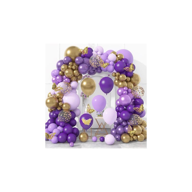 GENERICO - Kit Arco Morado Elegante De 72 Pcs Fiestas Inolvidables