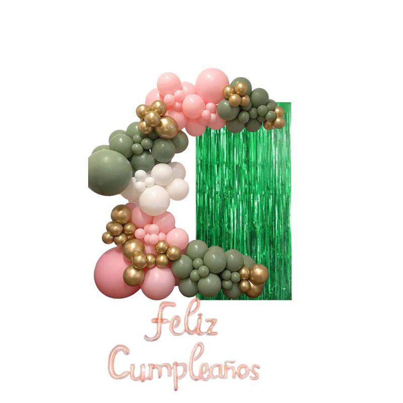 GENERICO - Kit Arco Verde De 72 Pcs Fiestas Inolvidables