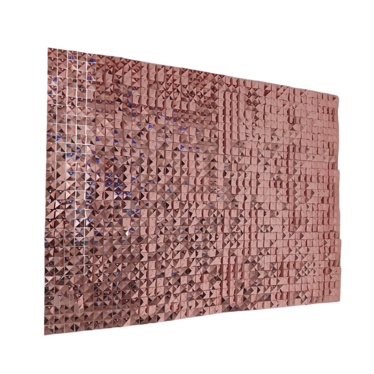 GENERICO - Fondo Oro Rosa Cortina De Lentejuelas 12 Paneles De Pared