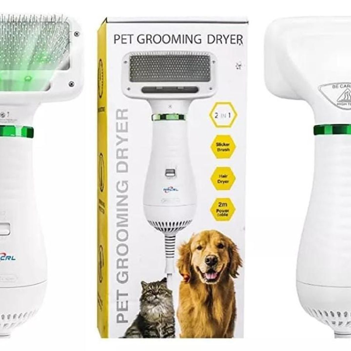 GENERICO - Cepillo Secador Para Mascotas 2 En 1 Pet Grooming Dryer