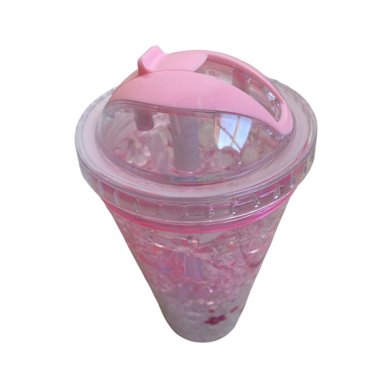 GENERICO - Taza Portatil De Viaje Rosa Para Cafe Y Agua vaso Plastico