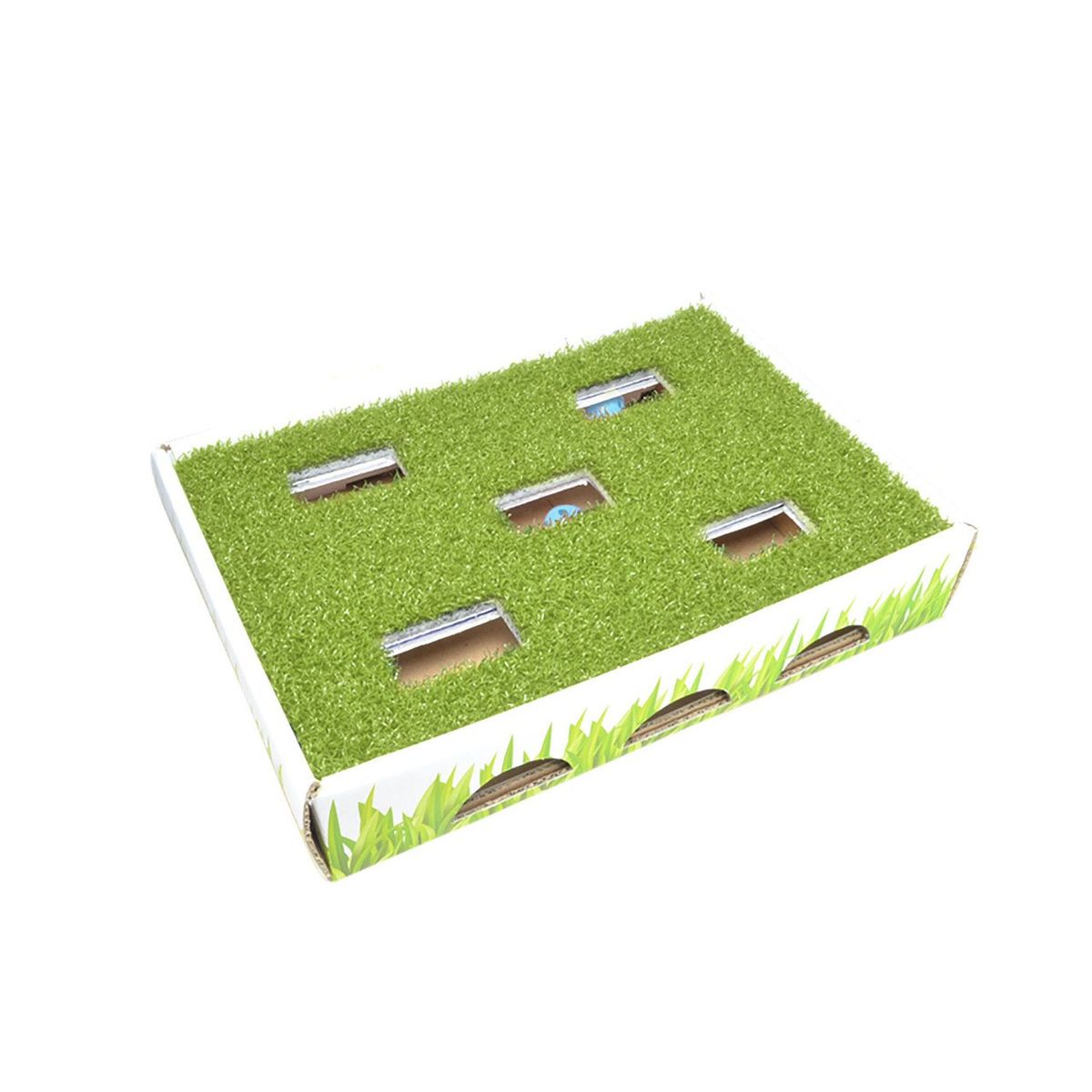 PETSTAGES - Catstages Mindgames Grass Patch Hunting Box Juguete Gato
