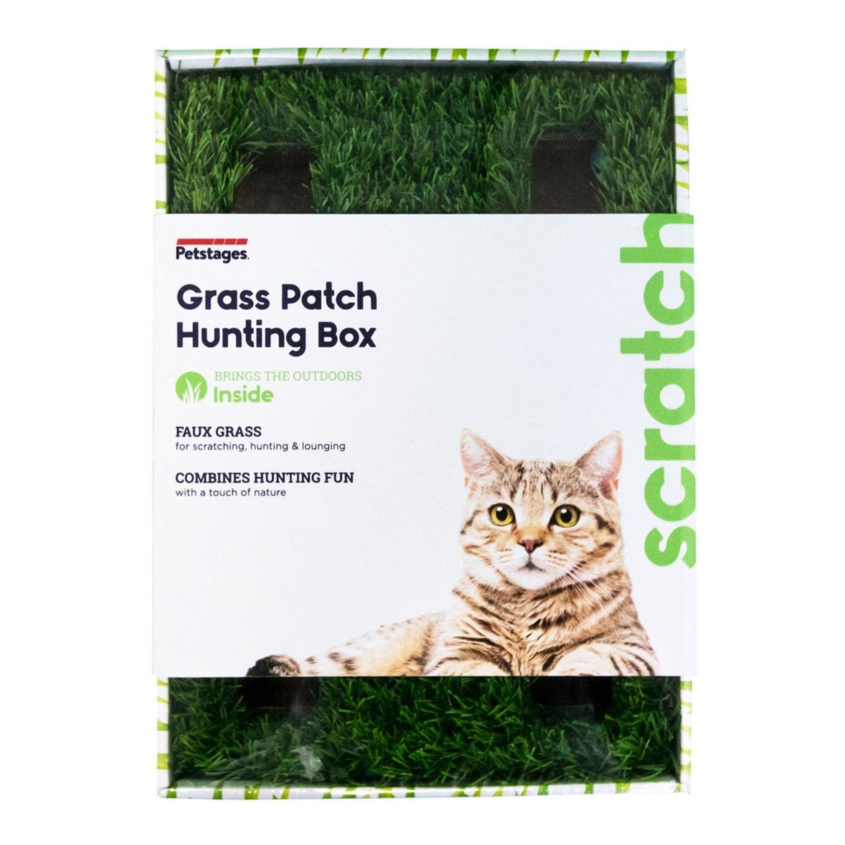 PETSTAGES - Catstages Mindgames Grass Patch Hunting Box Juguete Gato