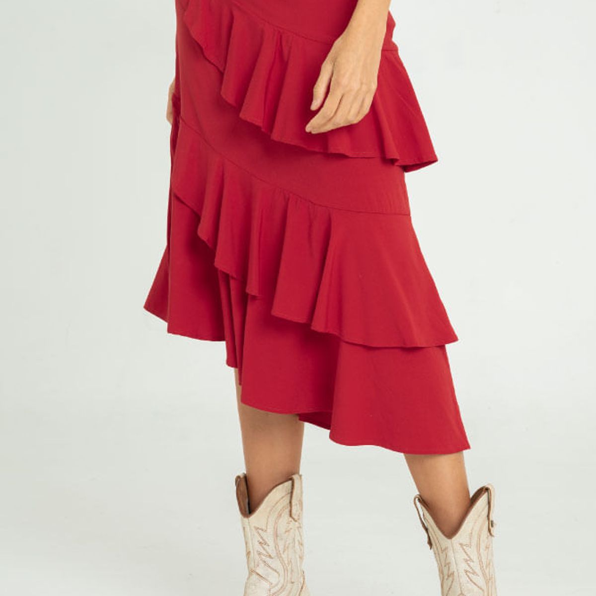 RAGGED - Falda shlide Rojo persa Ragged