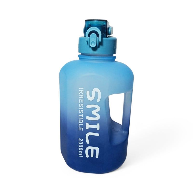 YOYOSO - TERMO AZUL PLASTICO DEGRADADO GRANDE - 2000ML