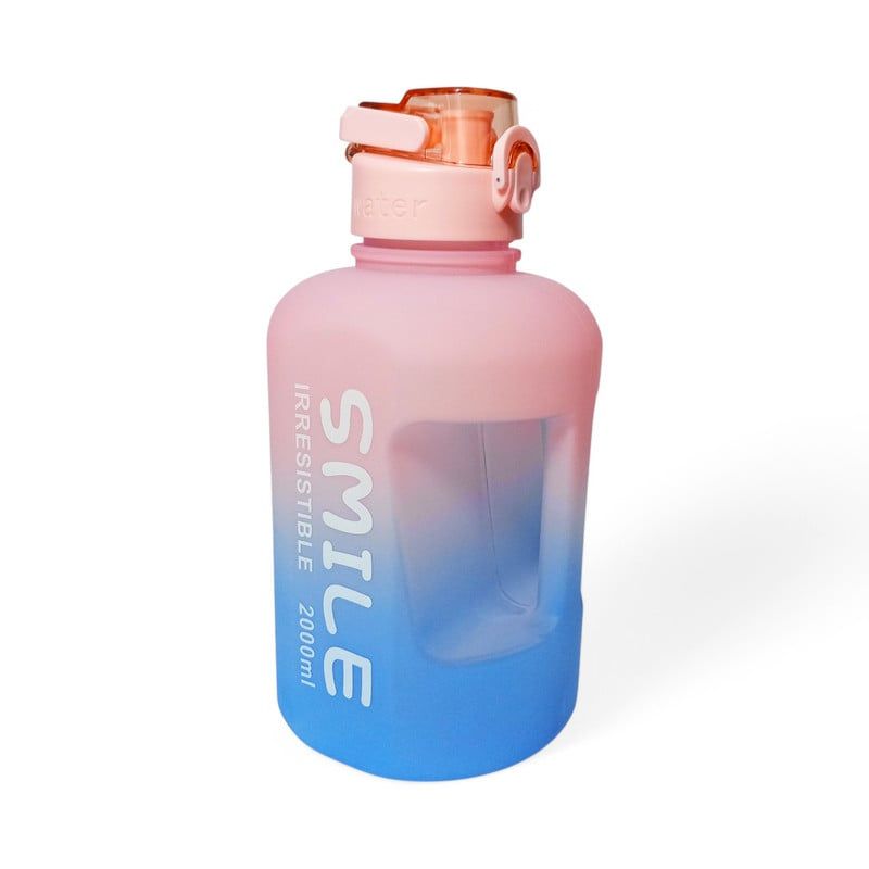 YOYOSO - TERMO ROSA PLASTICO DEGRADADO GRANDE - 2000ML