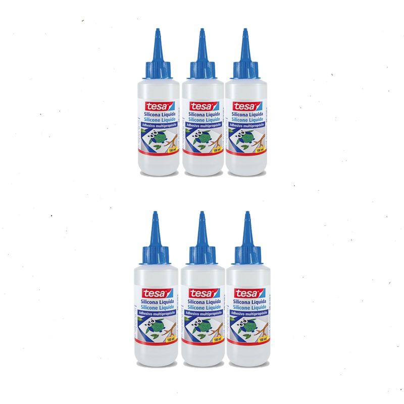TESA - Pack x 6 Siliconas Liquidas 100 ml Tesa