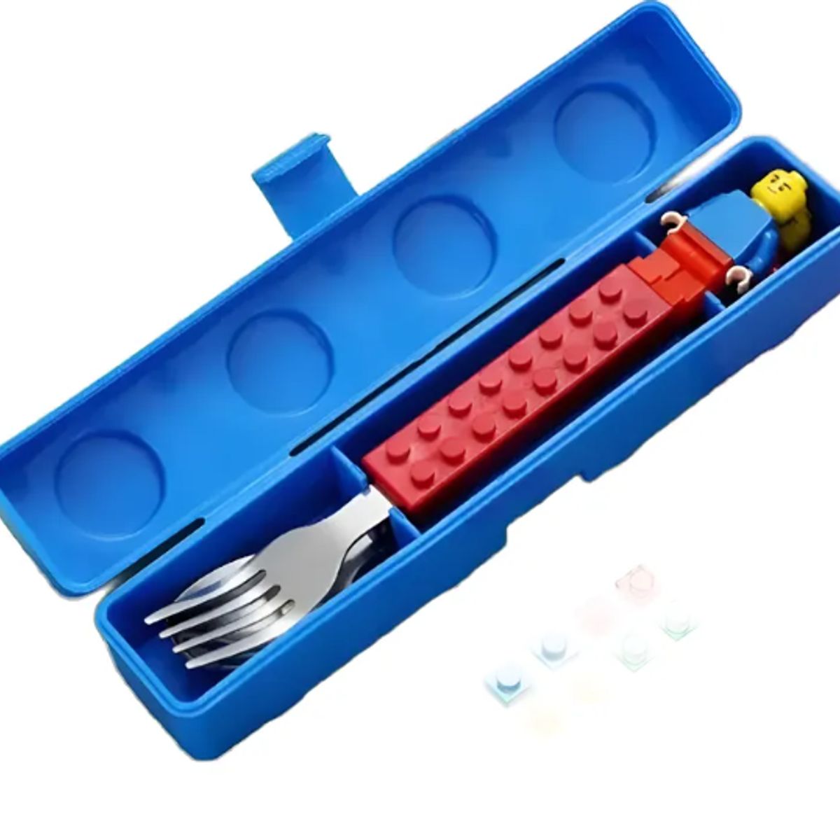 GENERICO - Caja Cubierto Bloque Armable Infantil Vajilla Juguete Fichas