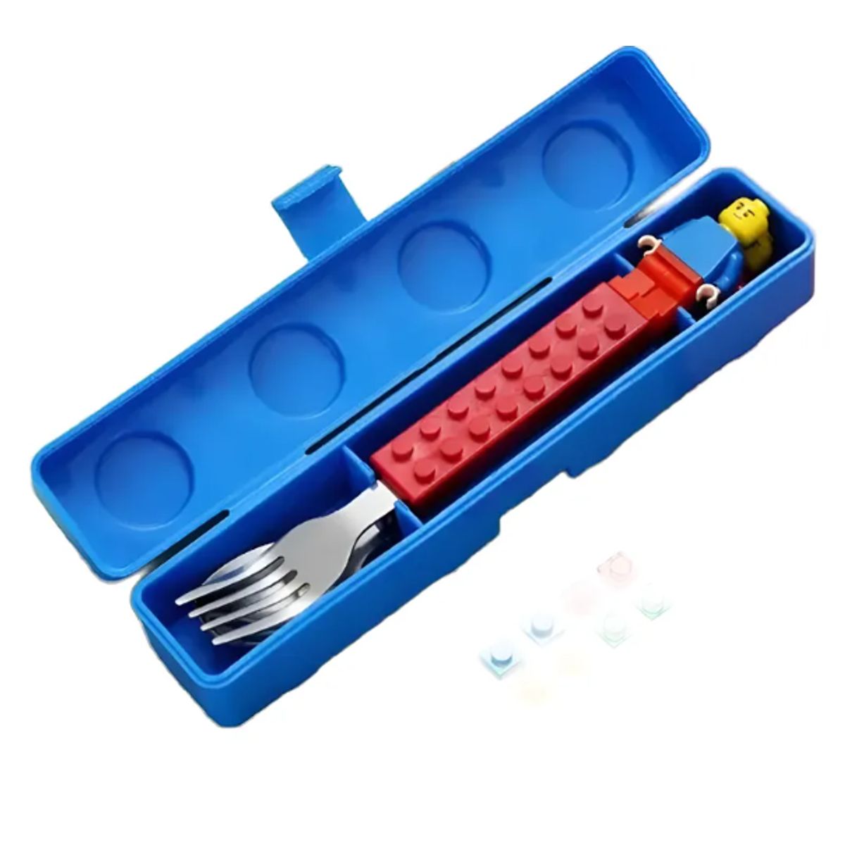 GENERICO - Caja Cubierto Bloque Armable Infantil Vajilla Juguete Fichas