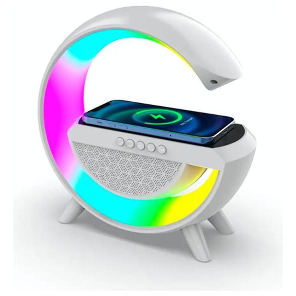 GENERICO - Parlante Lampara Inteligente G Portátil Bluetooth Blanca 5v