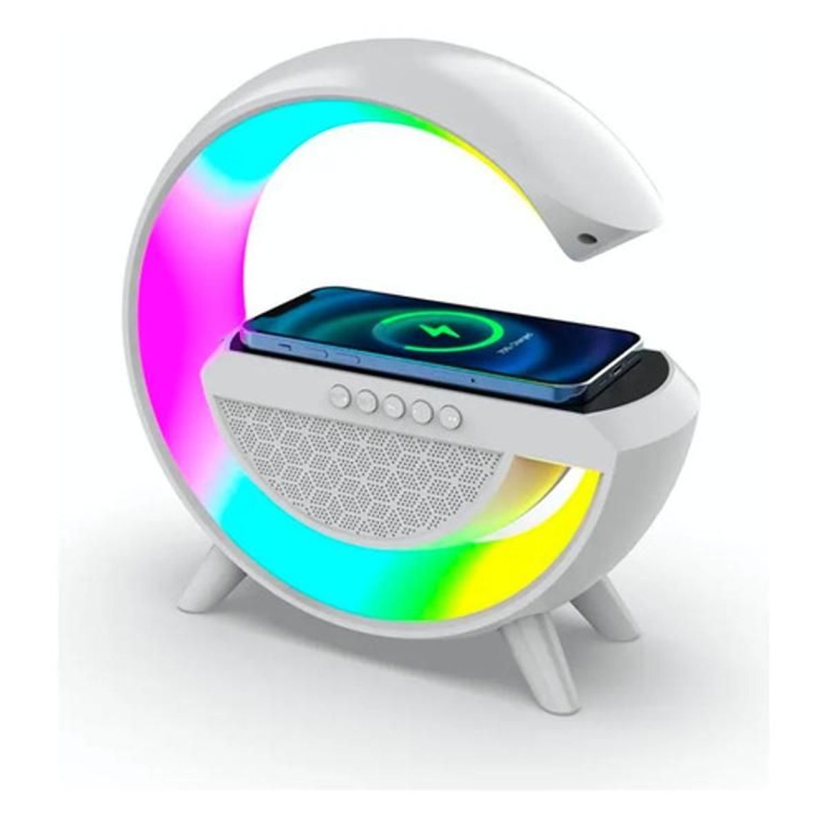 GENERICO - Parlante Lampara Inteligente G Portátil Bluetooth Blanca 5v
