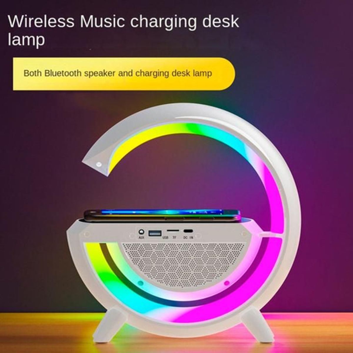 GENERICO - Parlante Lampara Inteligente G Portátil Bluetooth Blanca 5v