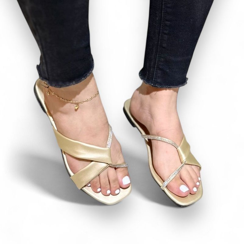 GENERICO - Sandalia Mujer MTK Diamond Dorado
