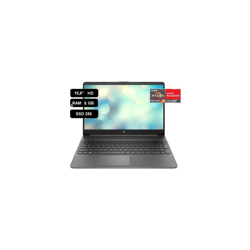 HP - Portátil HP 15 RYZEN 5 5500U RAM 8 GB SSD 256GB 15.6" FHD