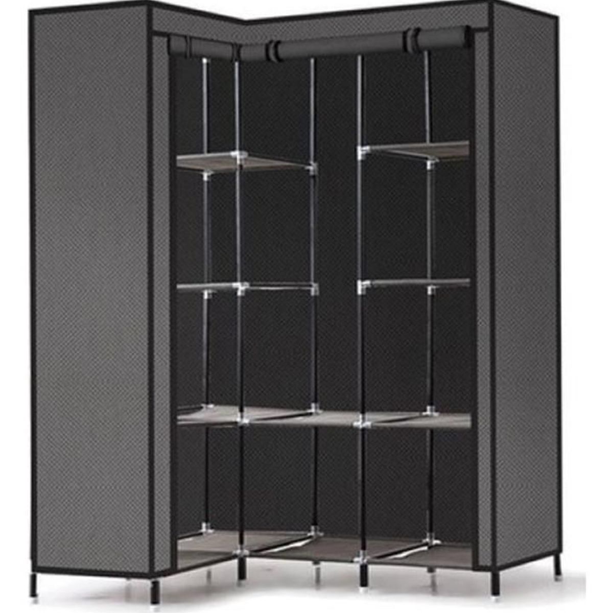 GENERICO - Closet Armario Esquinero Portátil Ropa 8 Estantes Organizado