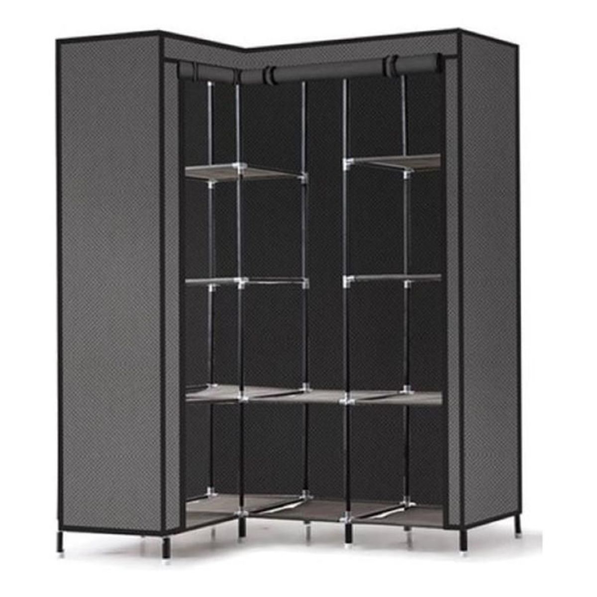 GENERICO - Closet Armario Esquinero Portátil Ropa 8 Estantes Organizado