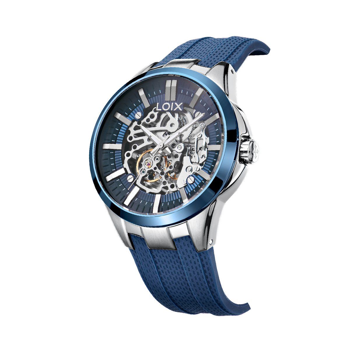 LOIX - Reloj hombre LA2132-4 Azul con Plateado con tablero azul
