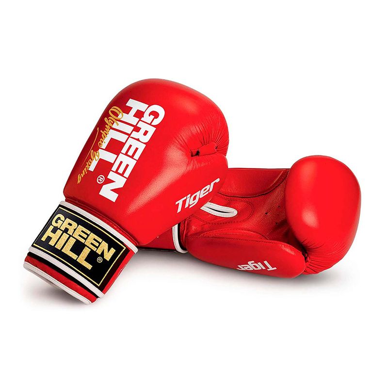 GREENHILL - Guantes de Boxeo Ref Tiger Color Rojo 10 0z