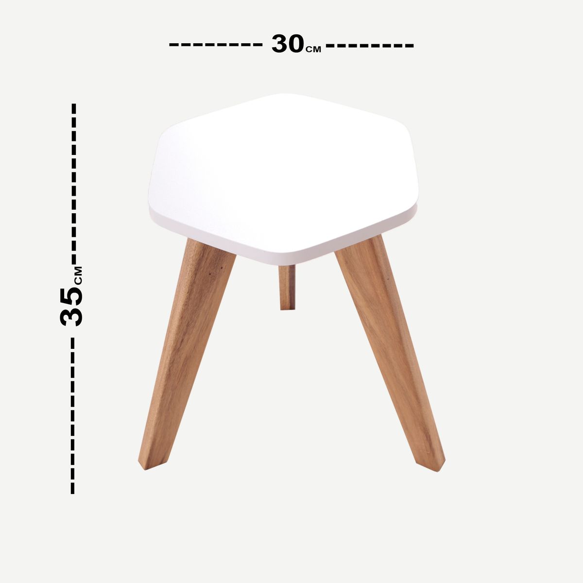 GENERICO - Mesa Auxiliar Nórdica hexagonal Pequeña