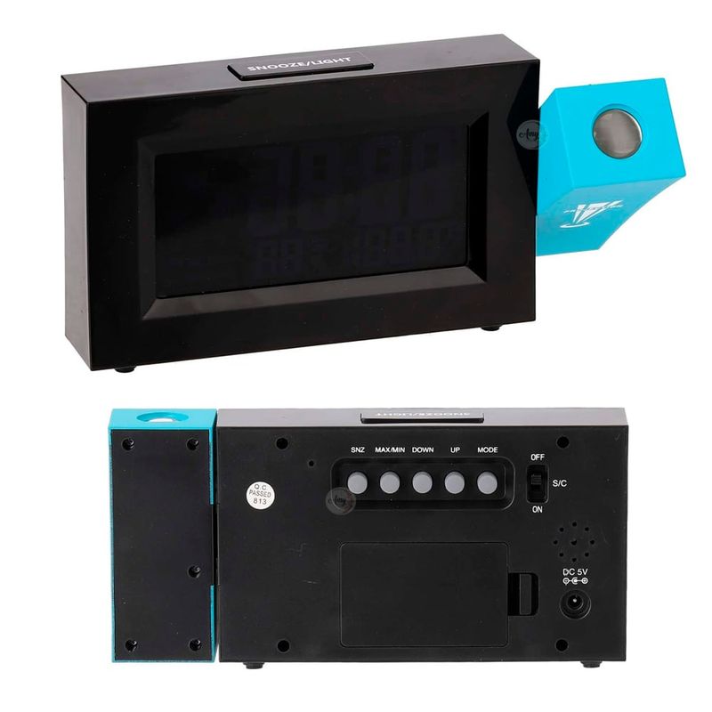 GENERICO - Reloj Despertador Digital Alarma Proyector Hora En Techo