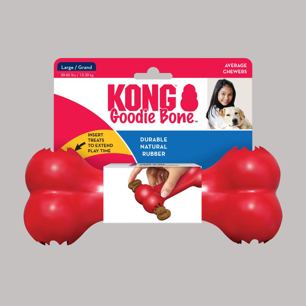 KONG COMPANY - KONG Classic Goodie Bone talla L