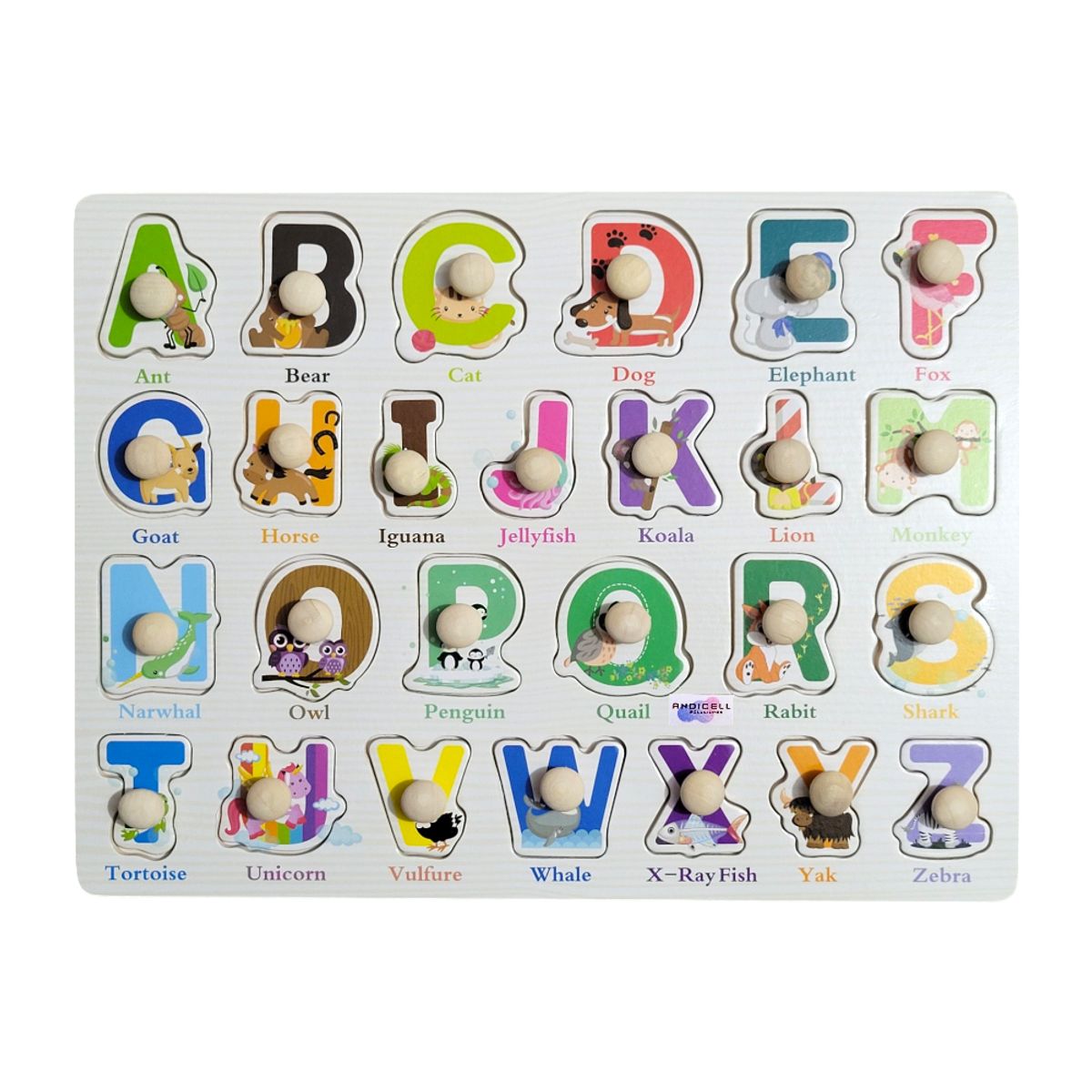 GENERICO - Rompecabezas Doble Faz Tablero y Encajables para Niños