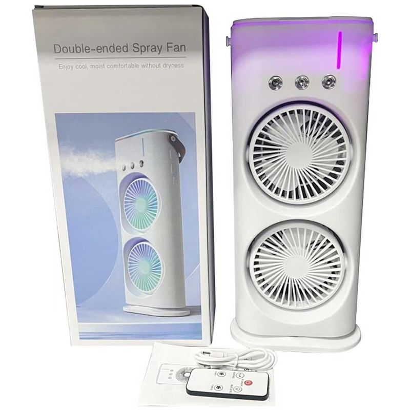 GENERICO - Ventilador Aire Acondicionado Humificador Con Luz LED