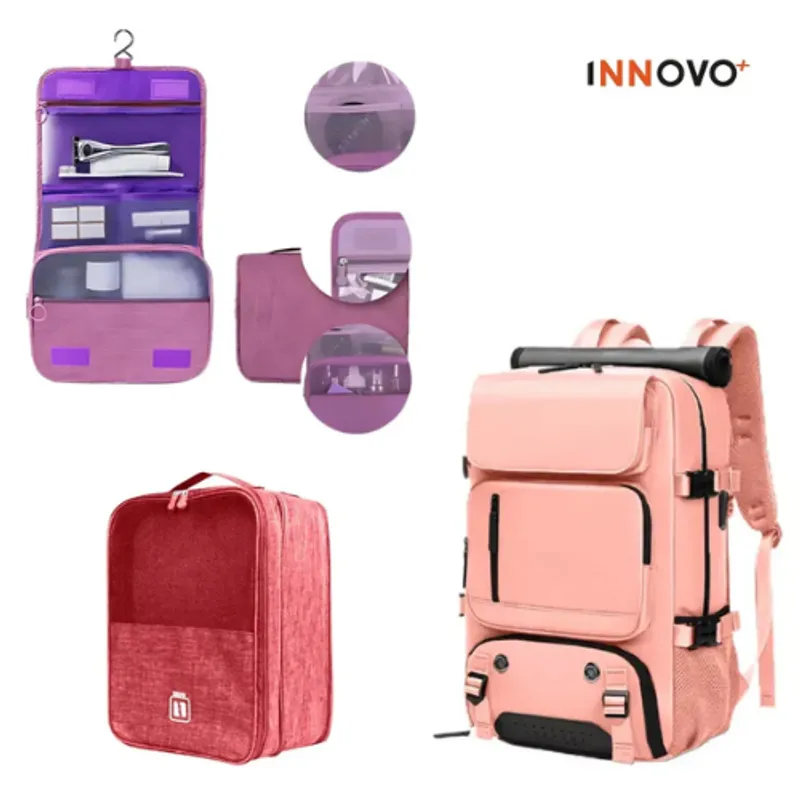 INNOVA - Combo Maleta Viajera + Organizadores Equipaje De Zapatos Cosmetiquera