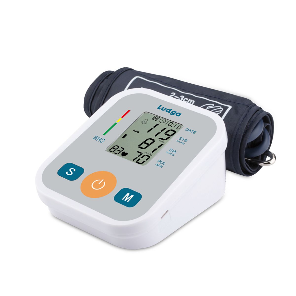 LUDGA - Tensiómetro Digital Automático Ludga LDG-5396 Brazo Voz Español Recargable Blanco