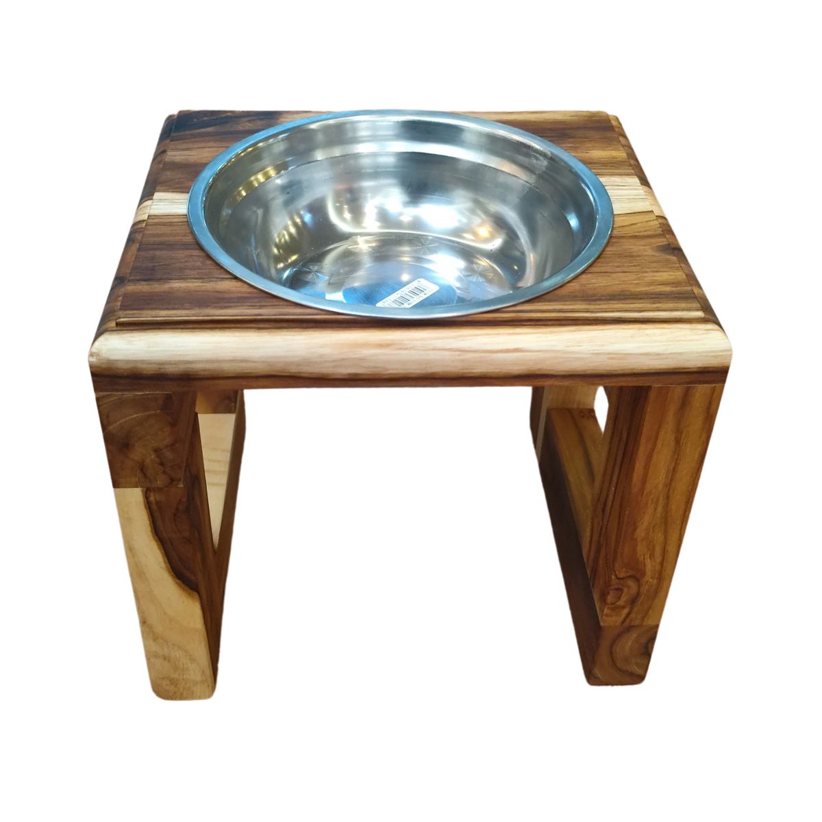 GENERICO - Comedero Lassie un plato raza mediana en madera teca