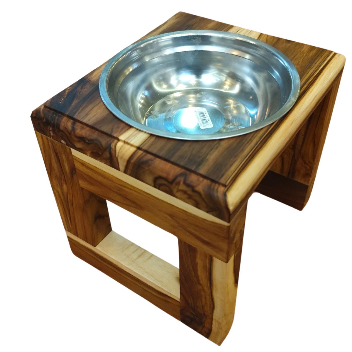 GENERICO - Comedero Lassie un plato raza mediana en madera teca