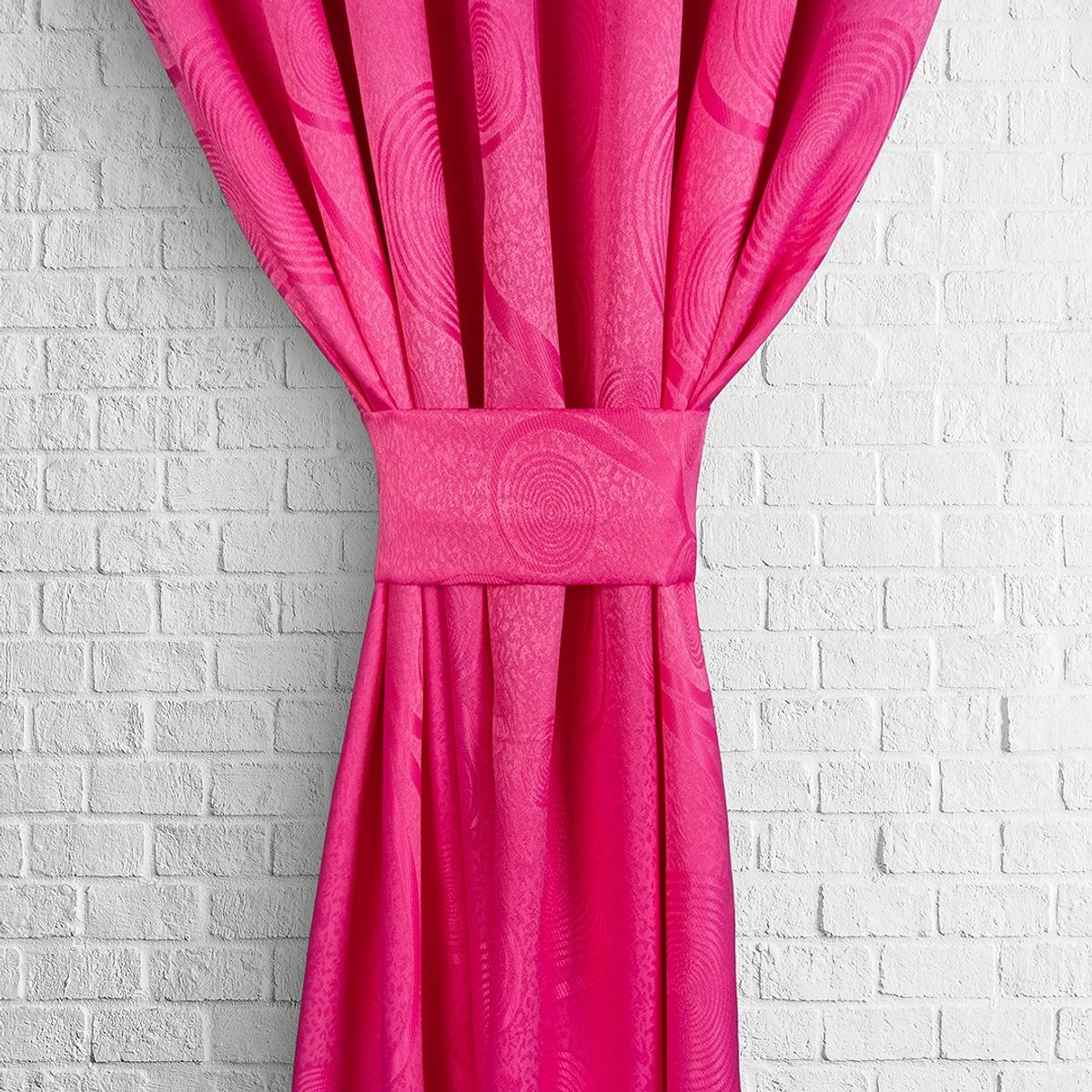 ADVANCE - Pack x2 Cortina de Botón Fucsia En Jacquard 280 cms x 210 cms