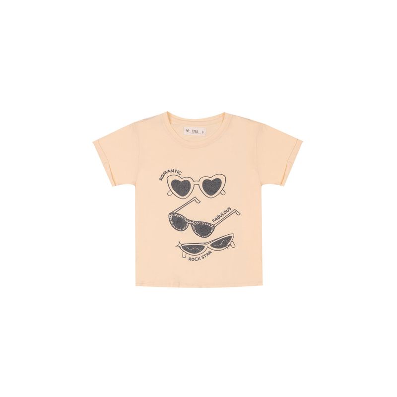 TENNIS - Camiseta amarilla con estampado de gafas para niña