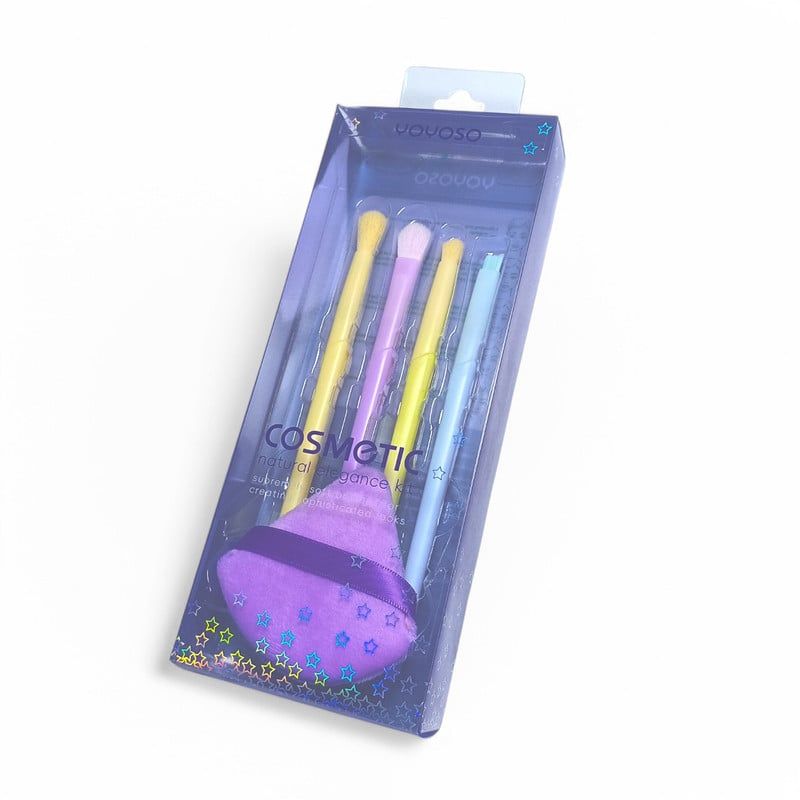 YOYOSO - SET DE BROCHAS Y ESPONJAS - 5 UND - MORADA