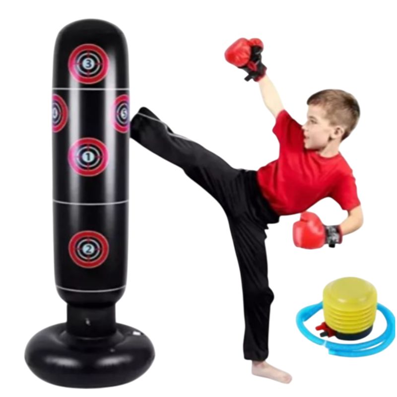 GENERICO - SACO DE BOXEO INFLABLE + GUANTES