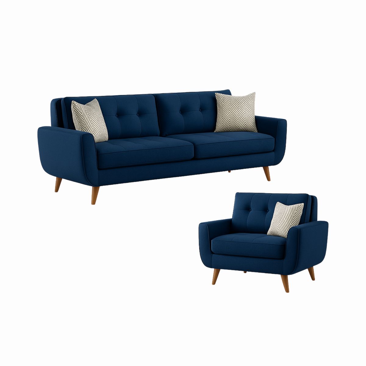 GENERICO - Juego de Sala Moderno Bruno 3-1 Puestos Antifluidos