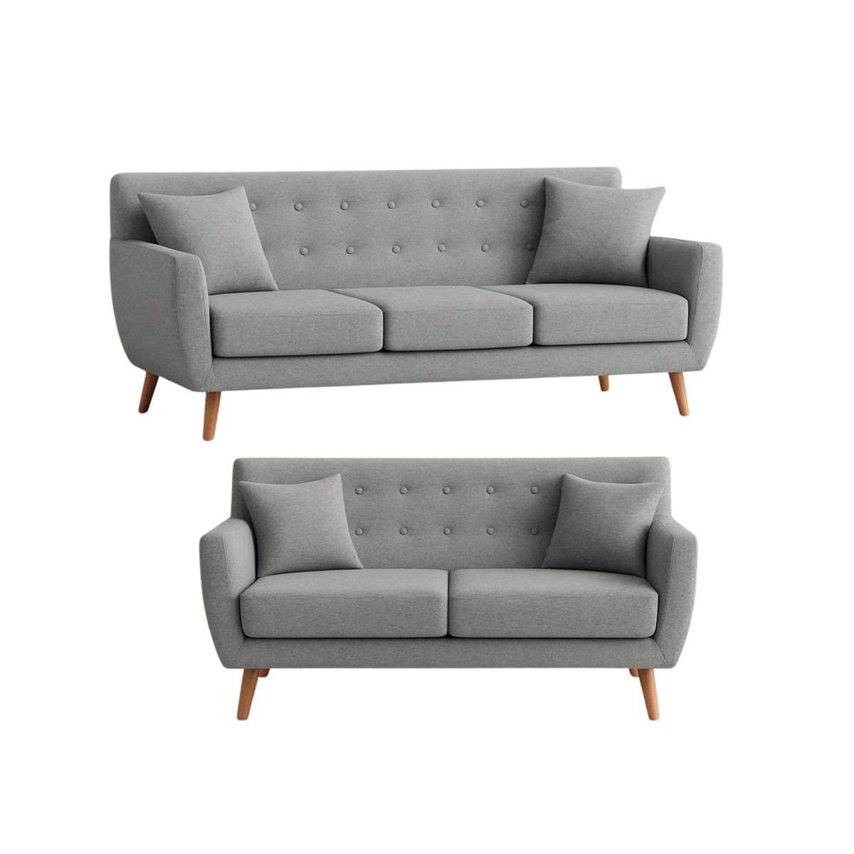 GENERICO - Juego de Sala Susy 3-2 Puestos Vintage Tela Antifluidos