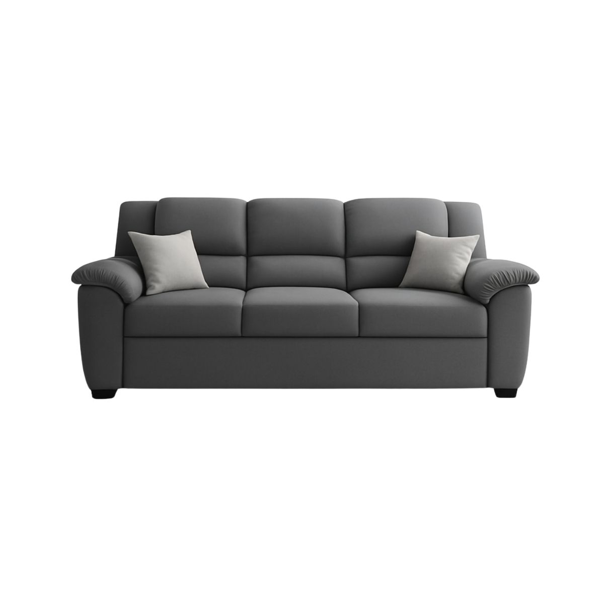 GENERICO - Juego de Sala Deyna 3-2-1 Puestos Moderno Tela Antifluidos Gris