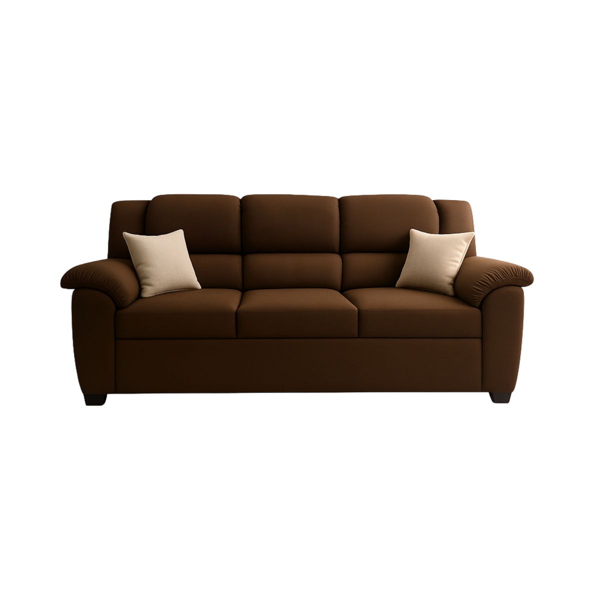 GENERICO - Juego de Sala Deyna 3-1-1 Puestos Moderno Tela Antifluidos Marrón